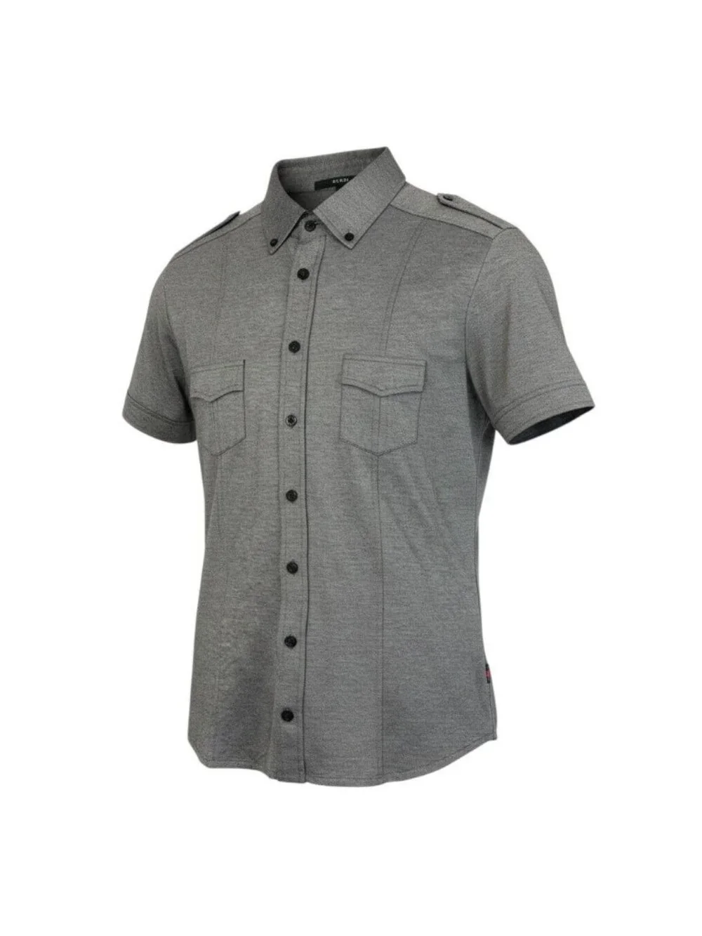 Gucci Sherry Line Short Sleeve Shirt Polo Gray Cotton XL